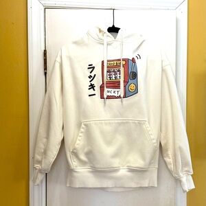 Prod White Graphic Hoodie Streetwear! NWOT